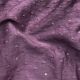 Dusty Mauve Thread Embroidery Linen Georgette Fabric