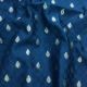 Blue Motifs Pure Banarasi Silk Chanderi Fabric 