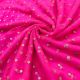 Bright Pink Net Fabric with Stone Embroidery