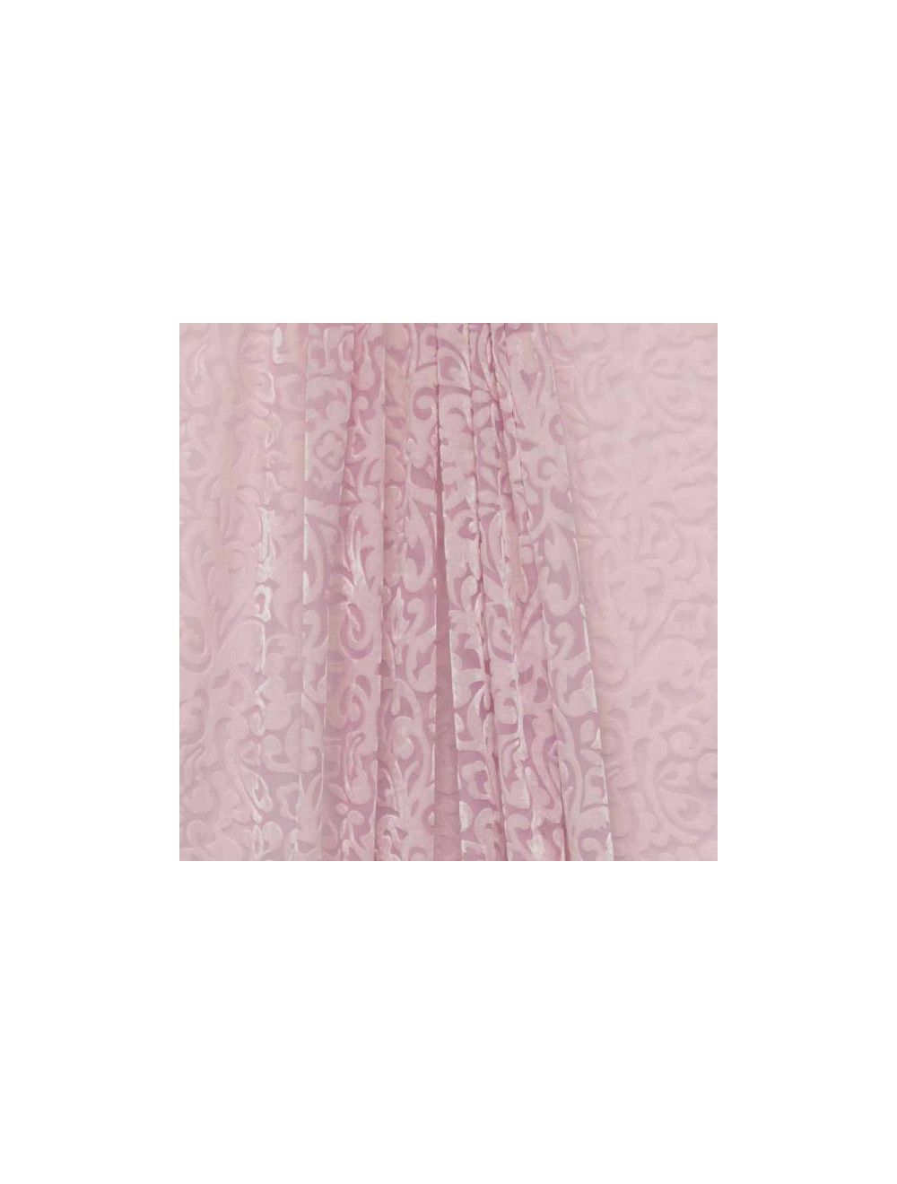 Baby Pink Velvet Brasso Fabric with All Over Design